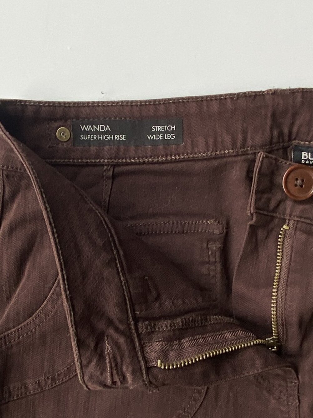 Buffalo David Bitton Stretch Cotton Pants US 27 High Rise New without tags - Picture 3 of 6